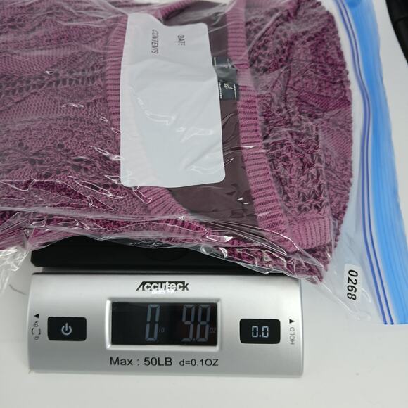 Purple Open Knit Crew Sweater Women XS Y2K Goth Edgy Alternative Boho Vamp Fairy - Picture 10 of 10